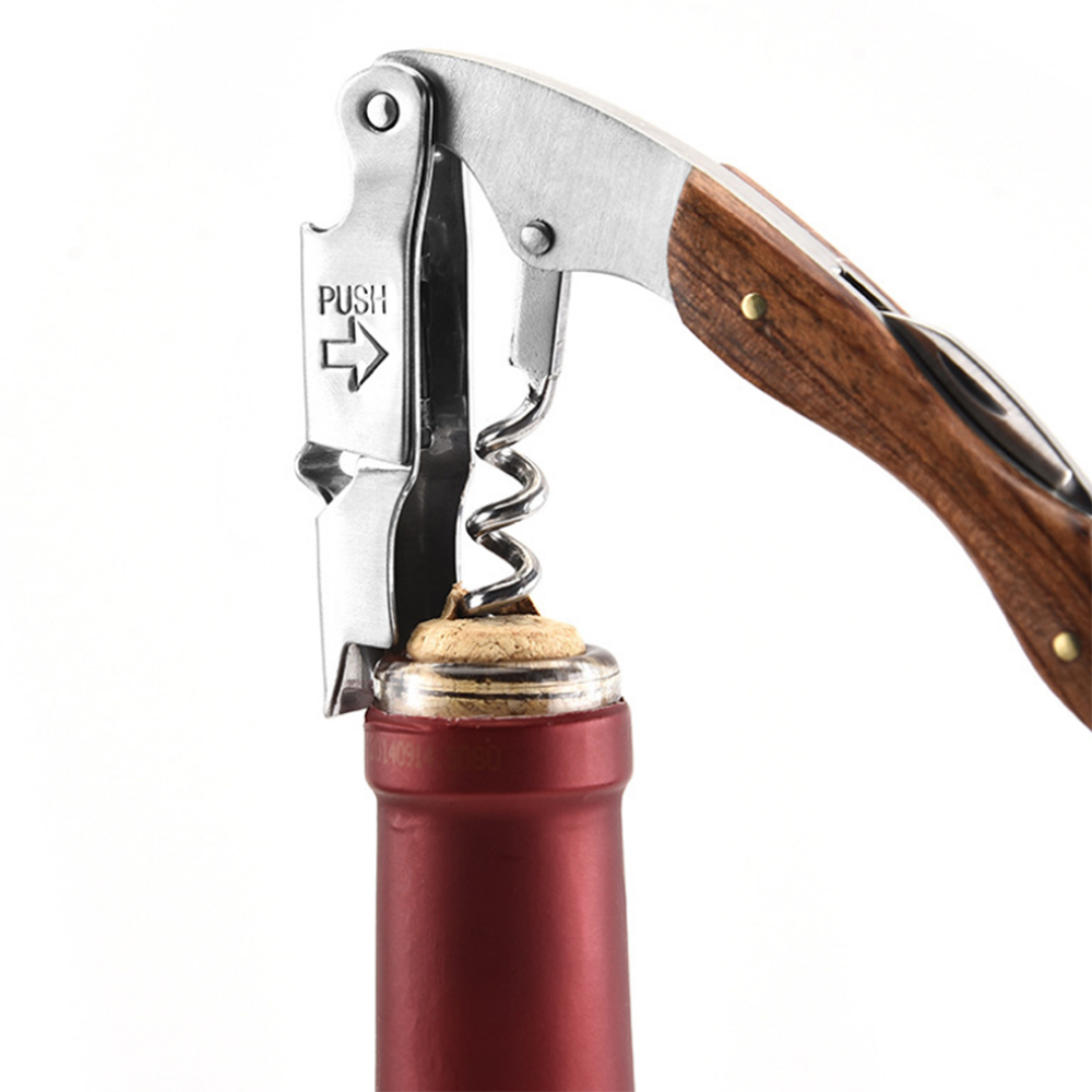 wholesale stainless steel wine bottle opener gift set custom logo