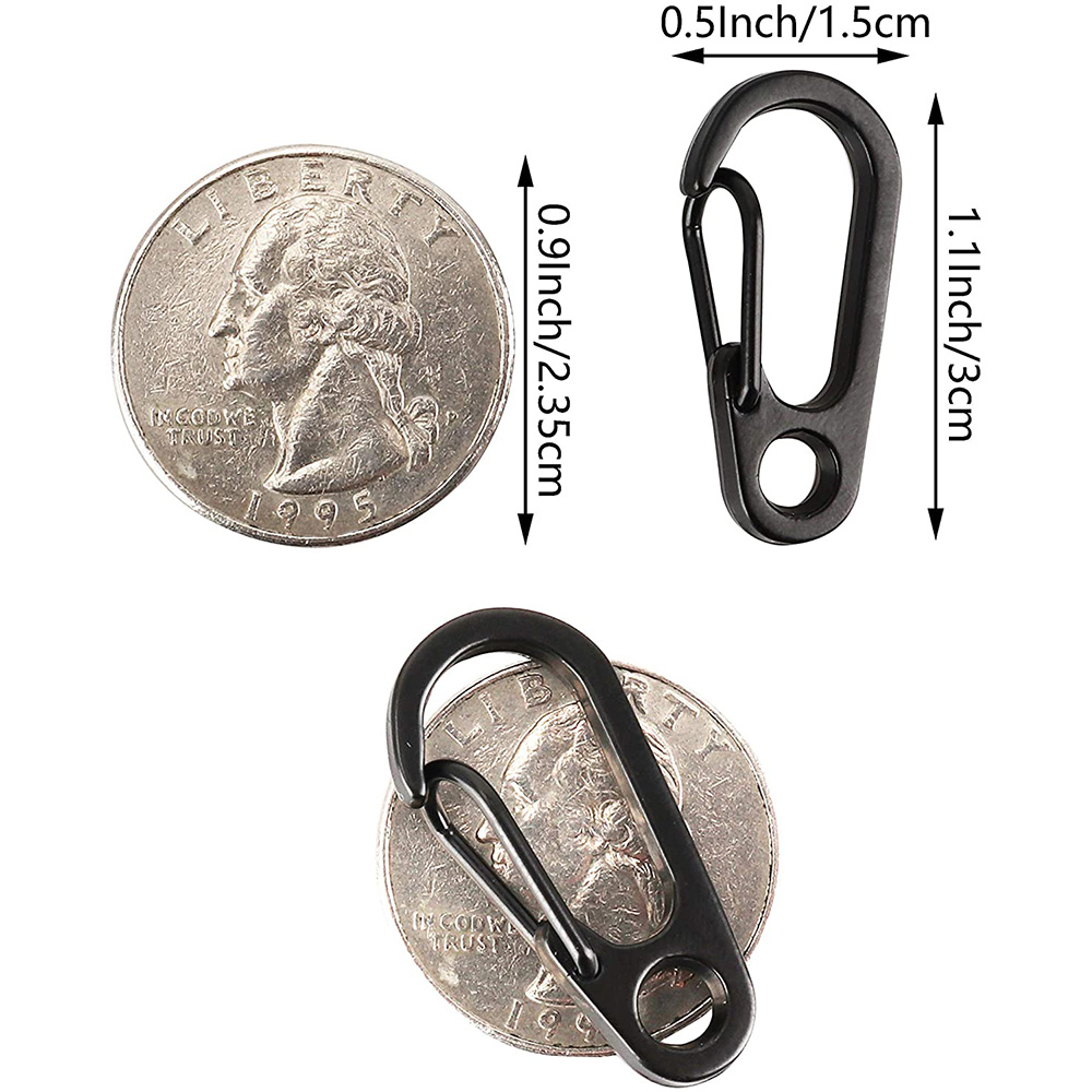 Aluminum Carabiner DRing Locking Key Security Camping Climbing Hiking Keychain