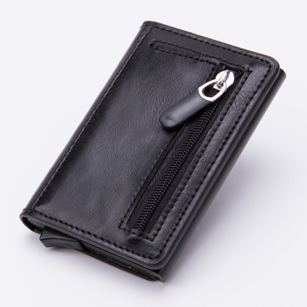 Custom Engrave Logo Minimalist Slim RFID Wallet Business Credit Card Holder Case Wallet 
