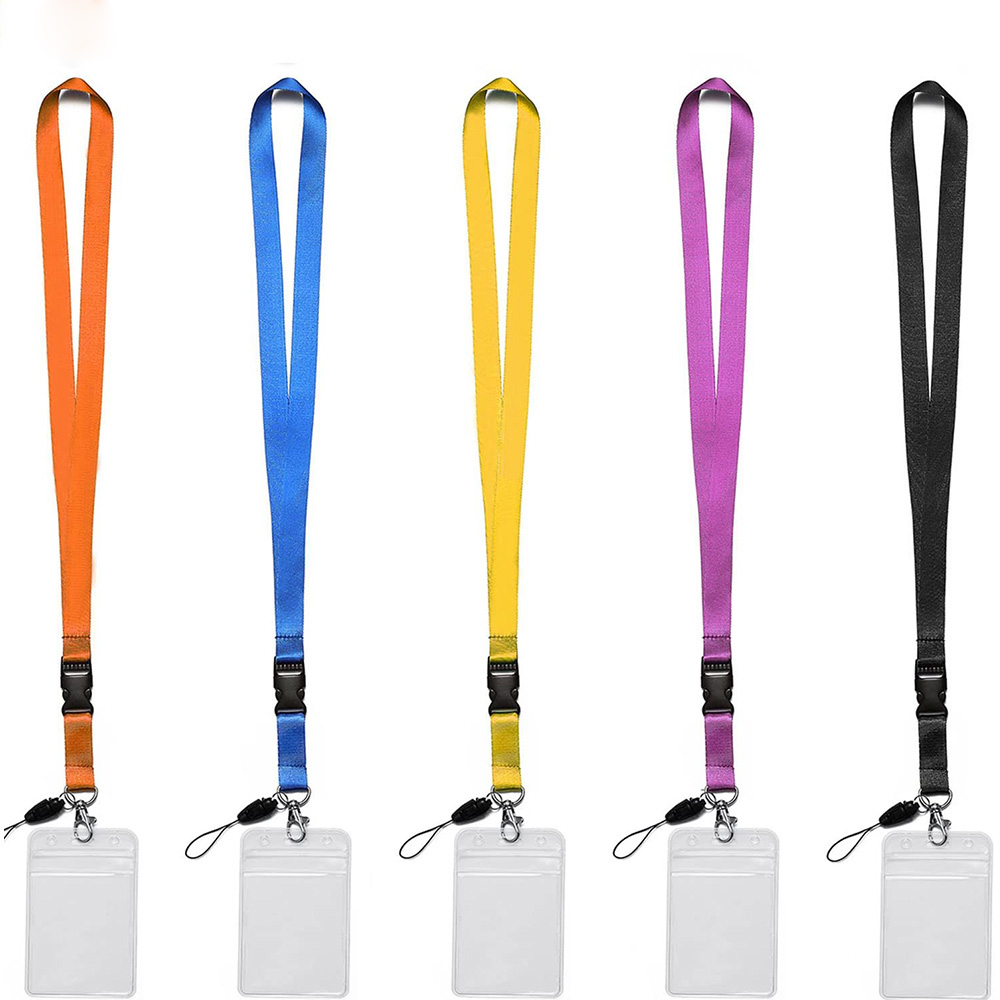 Hot sell in Amazon custom made polyester lanyards for ID card holder phone lanyards keychains 