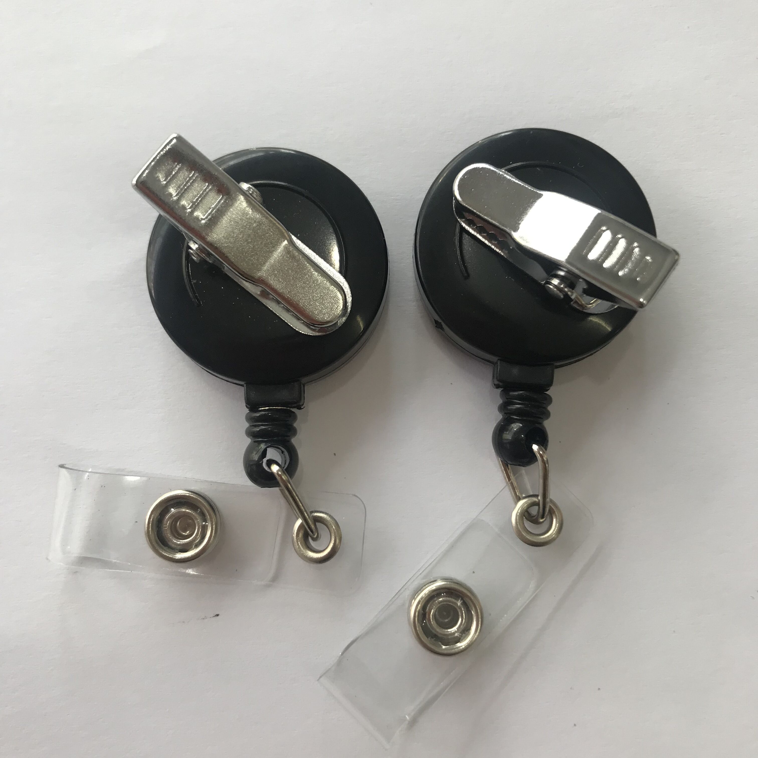 32 mm Round ABS Retractable badge holder with alligator clip 