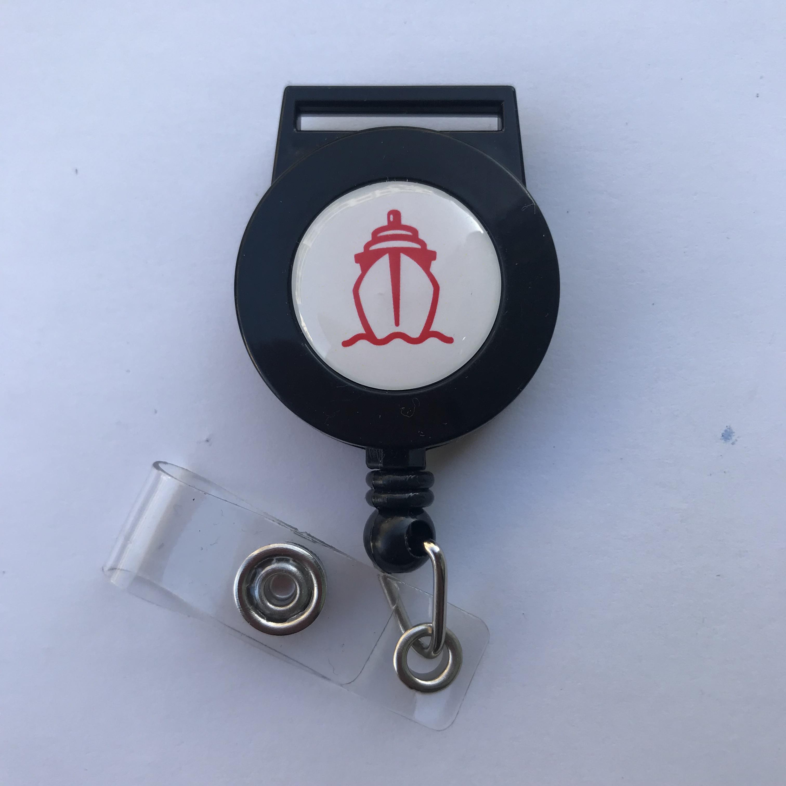 32 mm Round ABS Retractable badge holder for 20 mm width lanyard