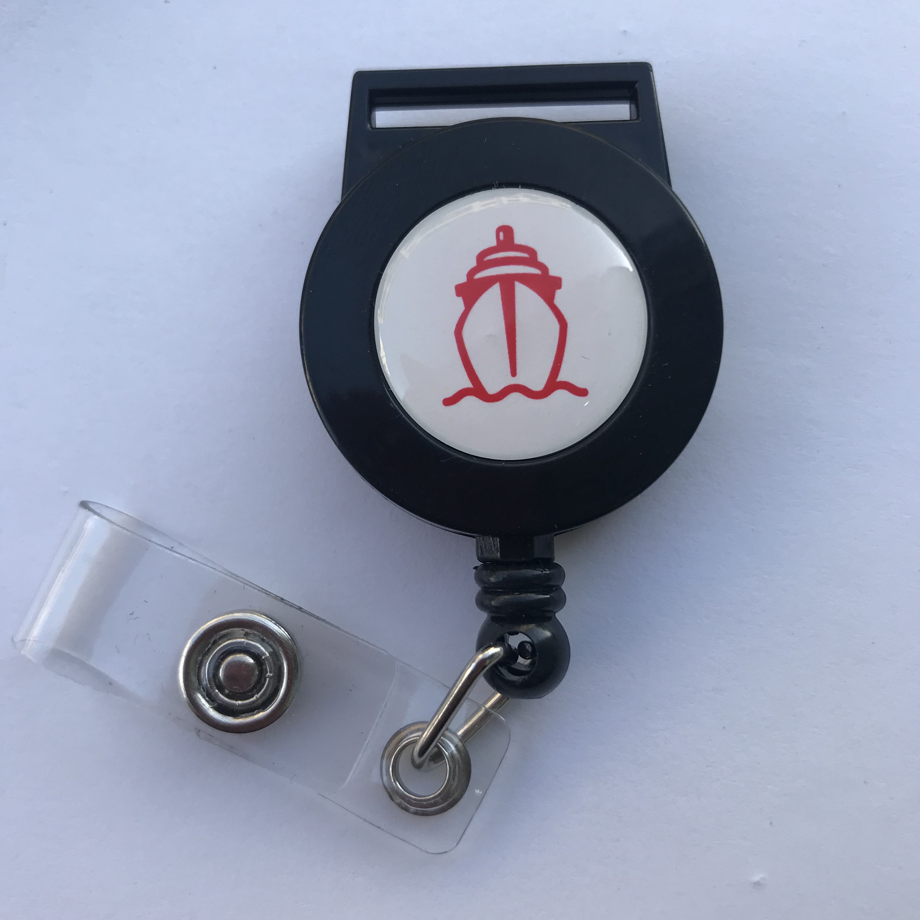 32 mm Round ABS Retractable badge holder for 20 mm width lanyard