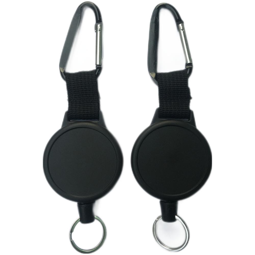 Retractable Keychain Retractable Badge Holder Reel Clip ID Badge Holder with Steel Wire Rope