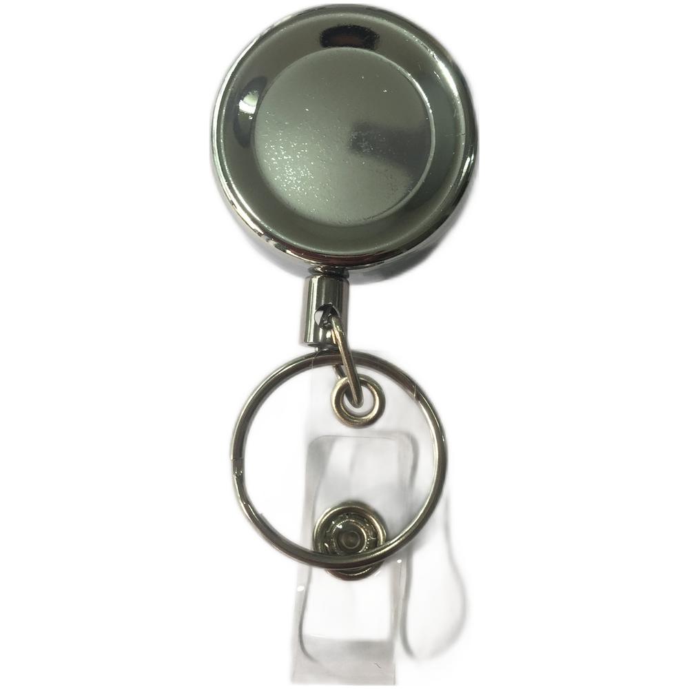 32 mm Round ABS Retractable badge holder with alligator clip 