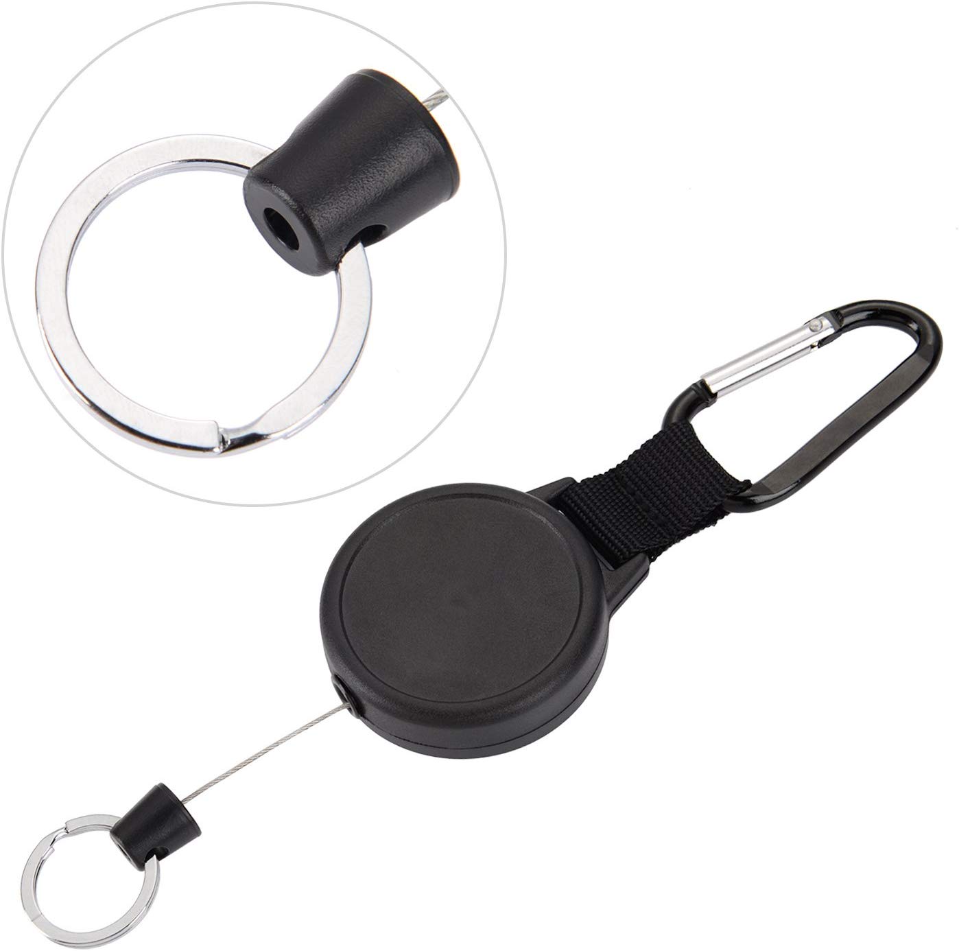 50 mm Round ABS Retractable badge holder 