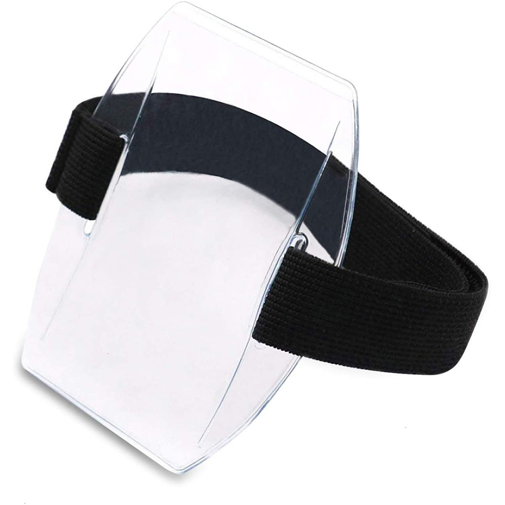 5 PCS Universal Size Arm Badge Holder Armband ID Card Holder with Adjustable Belt