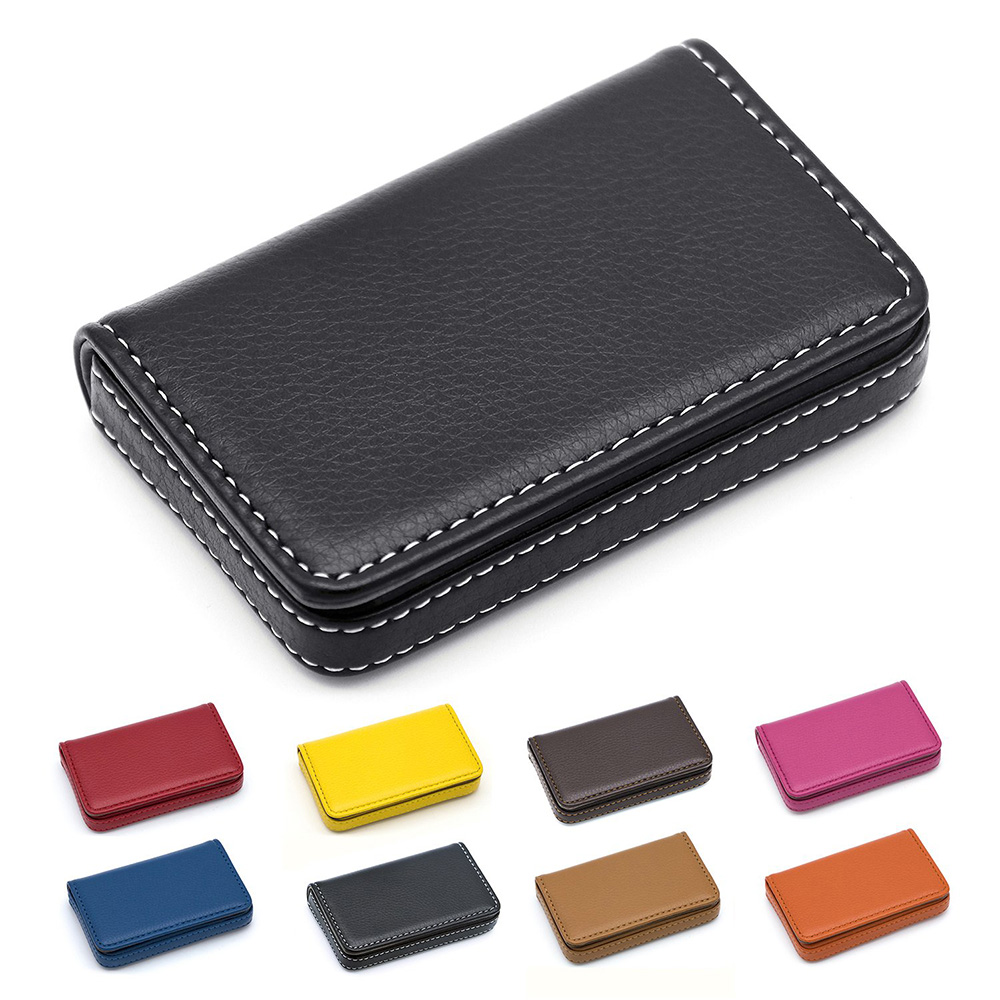  PU Leather Business Name Card Holder Wallet Credit Card ID Case/Holder for Men & Women 