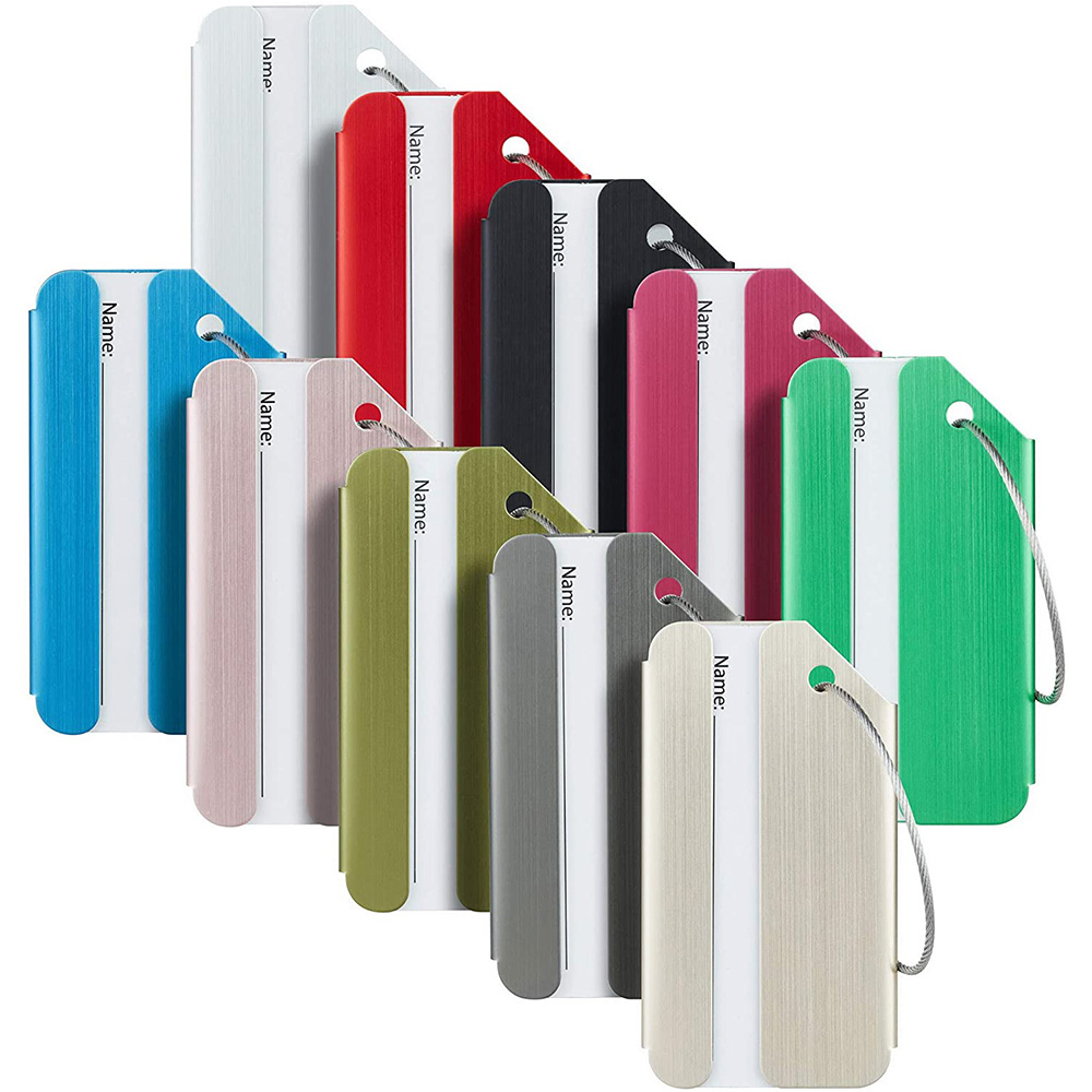 Travelambo Luggage Tags & Bag Tags Stainless Steel Aluminum Various Colors 