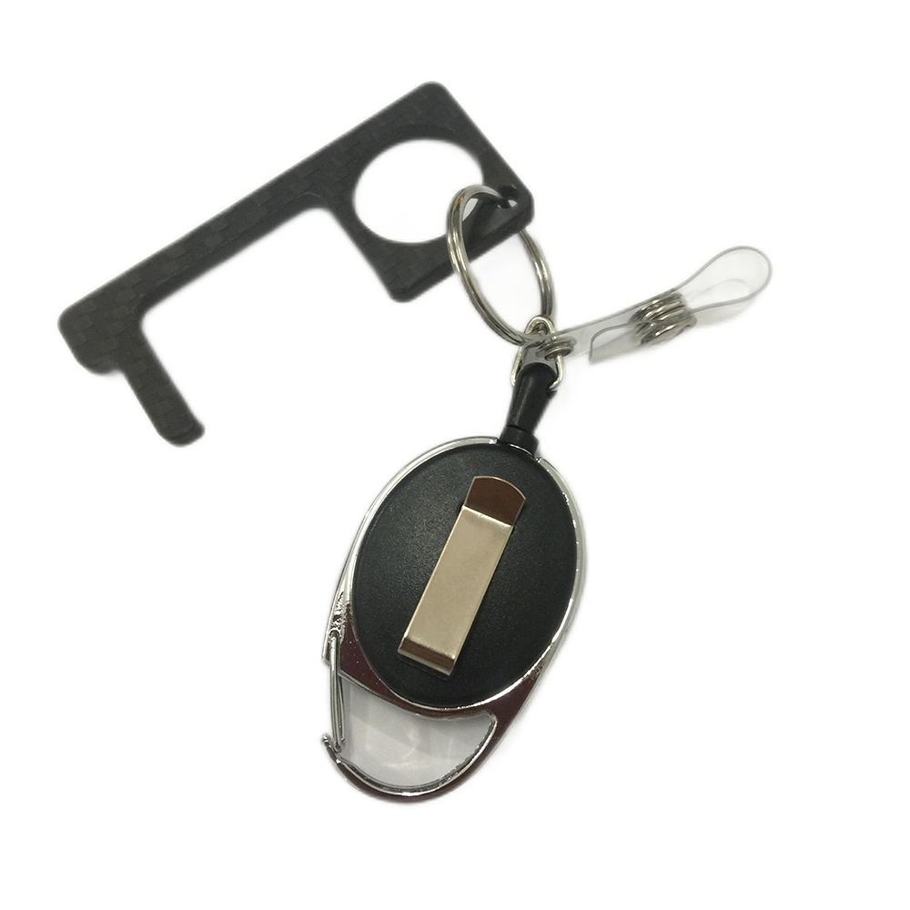  Non-Contact Door Opener Healthy Handheld retractable Keychain Tool Hygiene Hand Avoid Dirty Environmental 