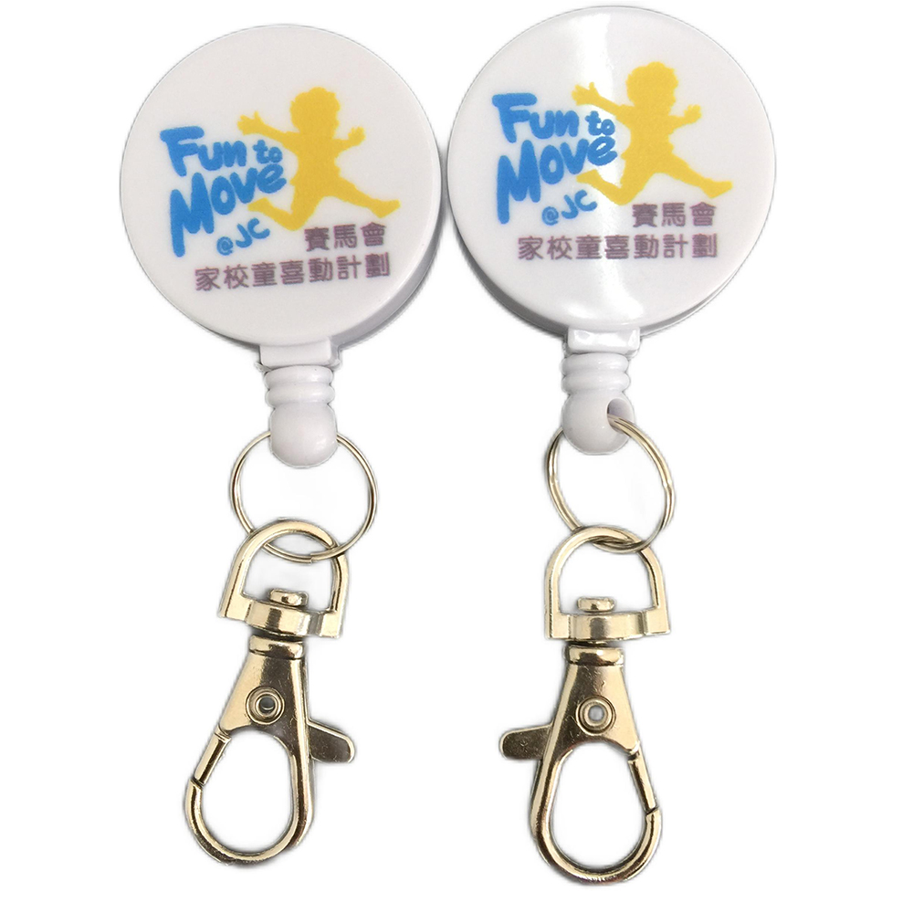 32MM Retractable badge holder with full color logo printing 