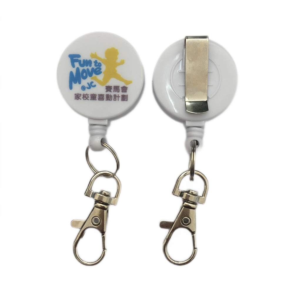 32MM Retractable badge holder with full color logo printing 