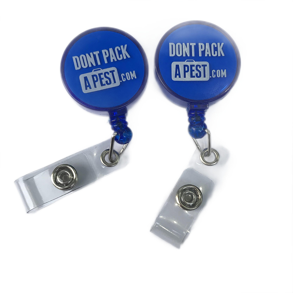 Hot Sell In Amazon Heavy Duty Retractable Badge Holder Reel ID Badge Holder with Belt Clip Key Ring custom logo design