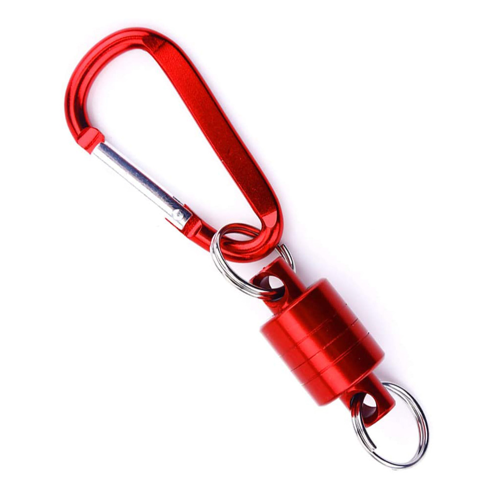 Quick Release Detachable Keychain Magnetic Holder Aluminum Shell with Carabiner Key Ring
