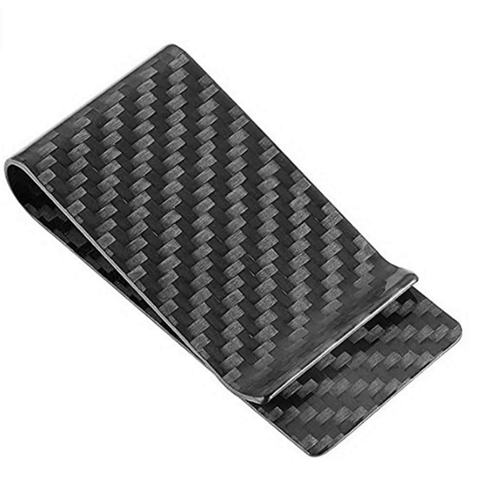 Custom Logo Carbon Wallet Metal Stainless Steel Money Clip For Men's Leather Wallet Money Clips