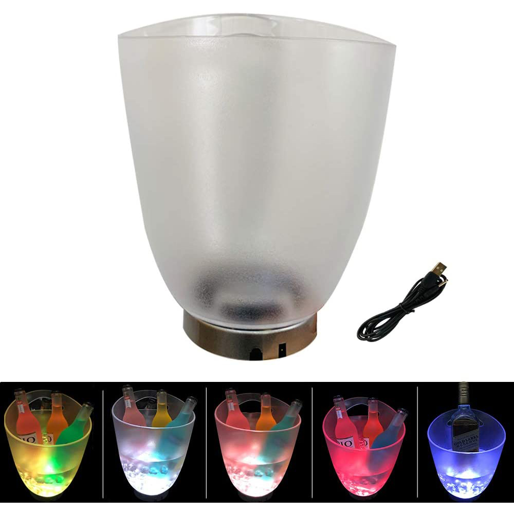 Special bar charge luminous ice bucket led crown acrylic drop colorful champagne bucket 