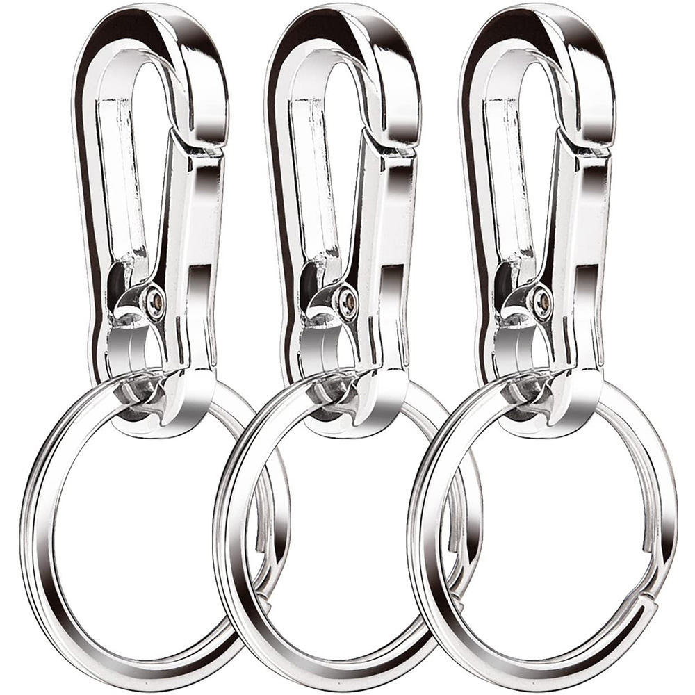 Hot Sell In Amazon Carabiner Clip Locking Key Security Camping Climbing Hiking Keychain key ring