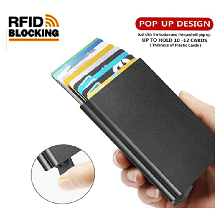 Front Pocket Anti-theft-RFID Auto Pop up Travel Thin Wallets Slim ...