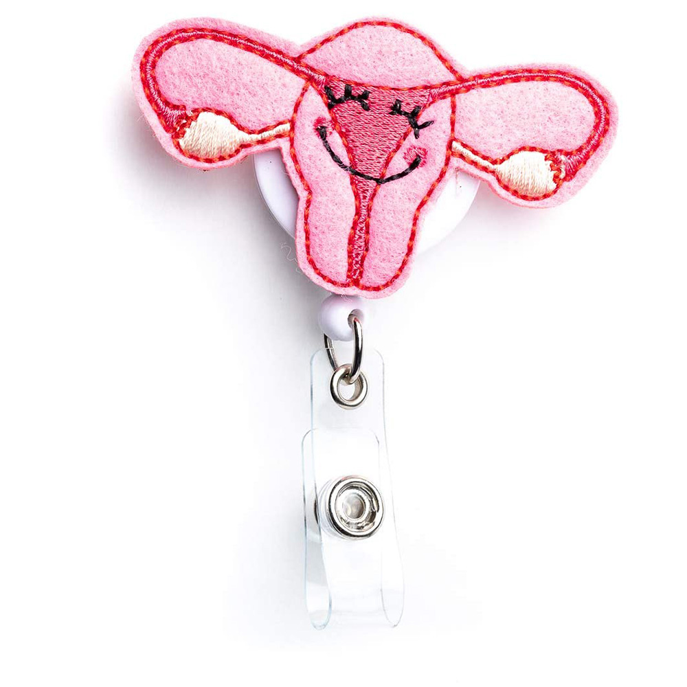 nurse name retractable badge clip cute ID Card Badge clip alligator clip felt badge