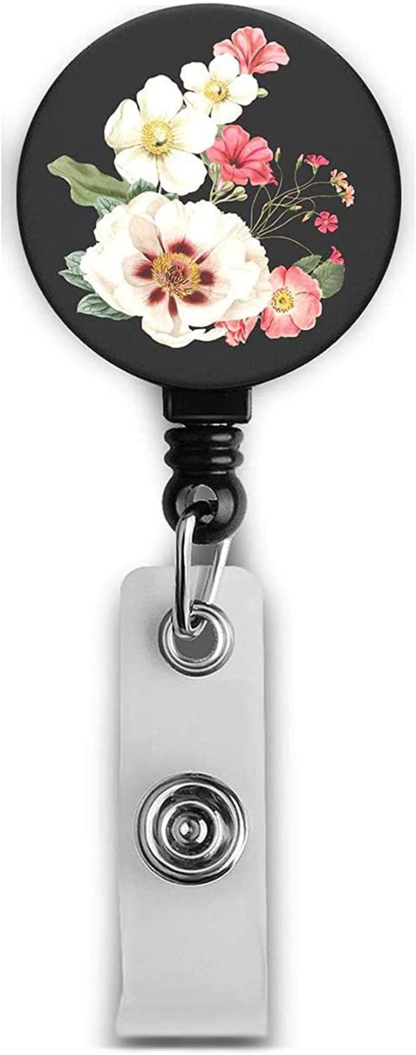 Badge Reel Retractable Badge Holder Carabiner with Alligator Clip On ID Card Holders