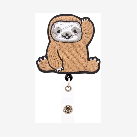 Heyah Cute Sloth Badge Reel, Alligator Clip Retractable Badge Holder, ID Badge Clip for Women Nurse