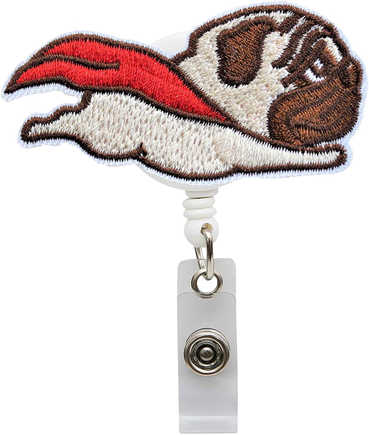 Flying Pug Nurse Badge Reel - Retractable ID Holder with Alligator Clip for Hospitals Doctors and Professional Office Staf